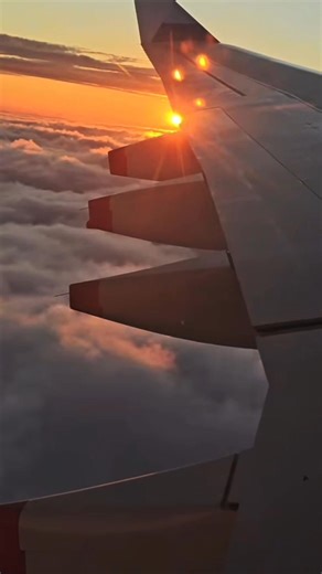 Sunrise over the wing. Clouds below, fire in the sky. These moments make flying worth it. #WingView #SunriseFlight #Airbus #AviationLovers #Cloudscape #AvGeek #FlightDeckViews #WindowSeat #AviationDaily #SkyViews | Aviation Gallery