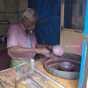 Making Cotton Candy Flower in traditional way in India 😍 | Indian Street Food | Tasty Panjumittai Recipe #thirumoorthy #malai #temple | Info Tamizha