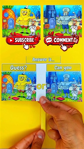 Who does the squirrel love? SpongeBob or Squidward?🤔 #feedshorts #spongebob