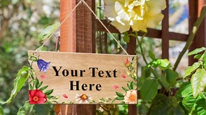 EDSG Personalized Signs Wooden Welcome Sign Custom Door Sign Personalized Plaque Yard Signs Garden Signs for Outside Hanging Wall Sign Home Decor(Design 3)