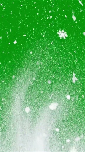 Windy Snowfall ❄️ Dynamic Snow Green Screen Effect (Loop) 02