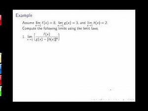 Section 2.3: Calculating Limits Using the Limit Laws