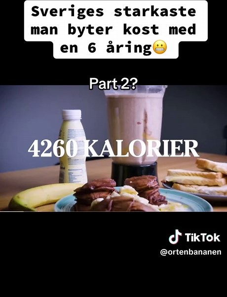 Sveriges starkaste man och 6-åring byter kost