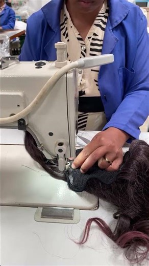 Making wigs with a sewing machine. Wig skills. #wigs #hairstyle