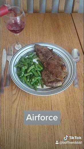 Typical meals in the military for each branch