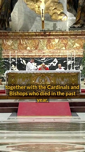 VIDEO | At the Mass for deceased cardinals and bishops who passed away in the last year, Pope Francis highlighted the memory of Benedict XVI, from whom he recalled an important teaching: "Faith is not an idea, but a Person, Jesus Christ." | Catholic News Agency
