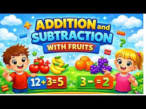Addition and Subtraction with Fruits | Learn Math for Kids
