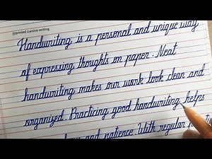 CURSIVE WRITING | How to write in 4 lines note for Beginners?