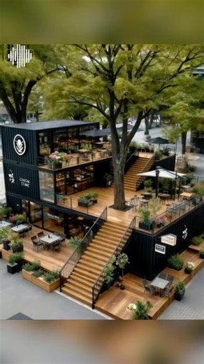 集装箱7小时速建露营咖啡🏕️！🌲*☕搭配太惊艳#集装箱 #空间设计美学 #集装箱设计 #集装箱改造 #咖啡店