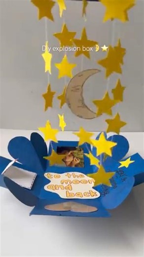 Diy explosion box🌛#diy #explosionbox #giftideas #papercraft #trending #ytshorts #shorts #aesthetic