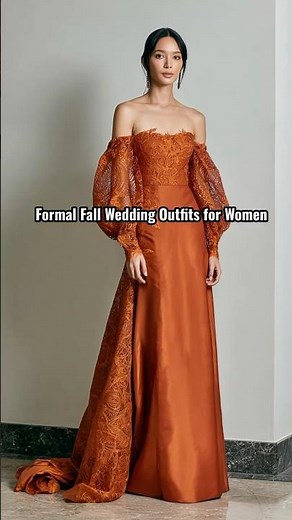 Formal Fall Wedding Outfits for Women
