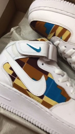 Custom African Print Air Force 1 Sneakers