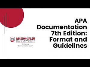 APA Documentation 7th Edition: Format and Guidelines