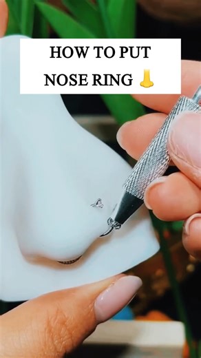 How to Put a Nose Ring Easily 👃✨ | Beginner Guide#viralvideo #jewelry #piercing #nosering