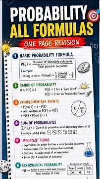 Probability Full Revision in Minutes ⚡#Maths #ProbabilityFormula #shorts #ytshorts #studytips