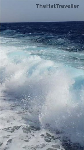 Blue Sea, White waves🌊 at JAZ Grand Marsa #RelaxingSounds #SeaWaves #NatureRelax