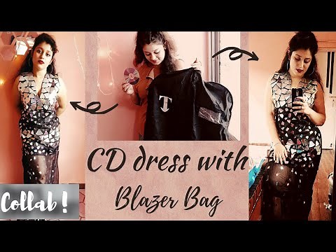 Turning a blazer bag and CDs into a Glamorous dress! | DIY CD dress | Best Recycle Fashion |