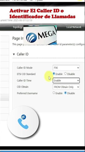Activate Caller ID on ZTE Megacable Router