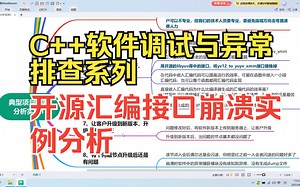 C++软件调试与异常排查系列教程之 开源汇编接口崩溃实例分析