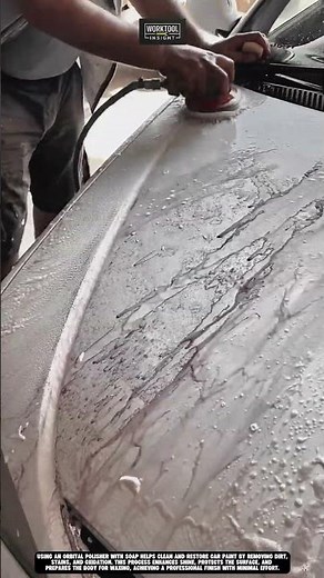 Polishing car body safely using orbital polisher