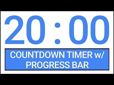 20 min Countdown Timer w/ Progress Bar #Timer #Countdown