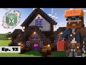 Starting a Cute Magical Cottage 🏡 Cottage Witch Modded Minecraft - Episode 13