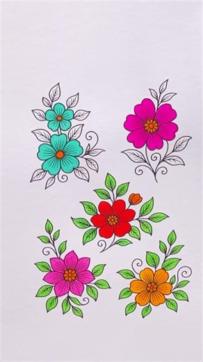 Colorful flower patterns that stick to your mug 🌸 #art #shorts