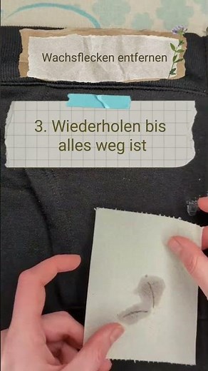 Wachsflecken aus Kleidung entfernen