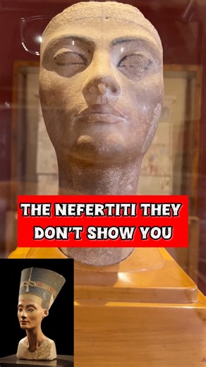 The Nefertiti They Don’t Show YouIn a quiet corner of the Egyptian Museum in Cairo…Lies a forgotten sculpture of Queen Nefertiti.Not the perfect, polished bust displayed in Berlin…But a rough, unfinished head — carved from stone —With no crown. No colors. No fame.Just raw features… untouched by idealization.This is the Nefertiti they don’t show you.The version without makeup.The one that might actually be real.Why is this version ignored?And why is the other one treated like a goddess?Sometimes 