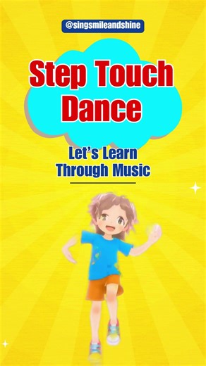Step Touch Dance 🧸 Let's Learn Through Music #shorts #kids #song #music #children