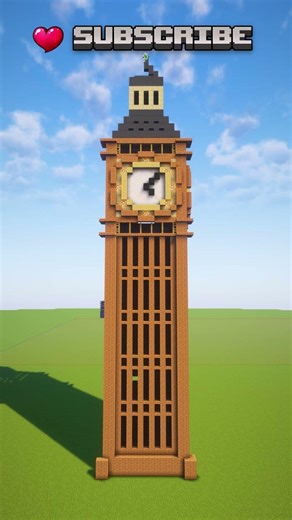 Minecraft Big Ben Clock Tower 🔥 #minecraft #shortsfeed #shorts #viral