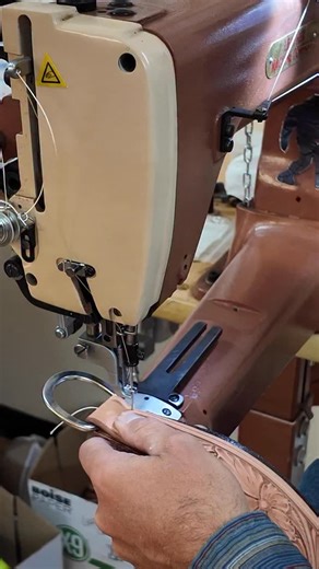 Stitching a three piece breast collar for a saddle. #leathercraft #leatherwork #saddle #leather | DG Leathercraft