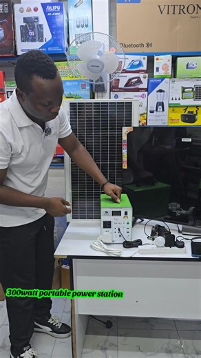 300watt power portable station comprising of: 1.60watt solar panel& ac adaptor 2. 25ah inbuilt battery 3. 300watt inbuilt inverter 4. 2bulbs only ksh. 19000 delivery country wide Ronald ngala street , Tusker Hse ,1st floor , Rm 101 #fypシ゚viral #solarsystem #kenyantiktok🇰🇪 #jujumasolarkenya