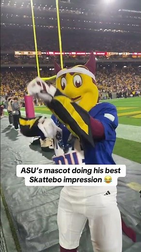 Arizona State mascot was hyped 😤 #asu #collegefootball #mascot #cfb