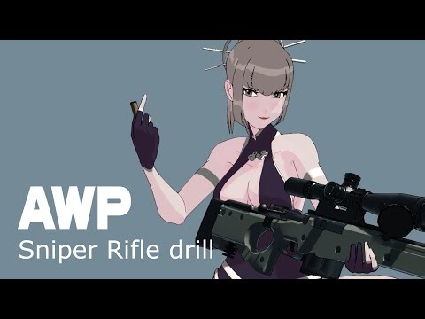 AWP Sniper rifle drill | 短編アニメ #blender