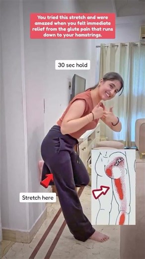 Tight Glutes? Try This Simple Stretch for Glute Pain Relief #GluteStretch