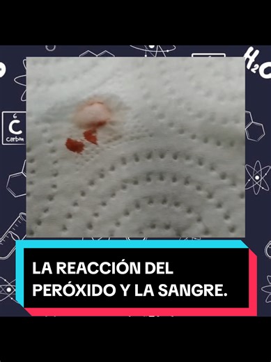 Reacción bioquímica entre catalasa y peróxido de hidrógeno