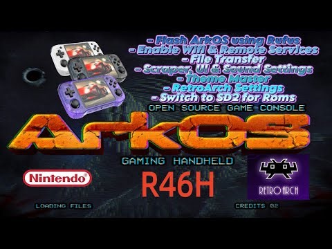 R46H Install ArkOS, Enable Wifi & Remote Services, Themes & RetroArch Settings, Switch to SD2