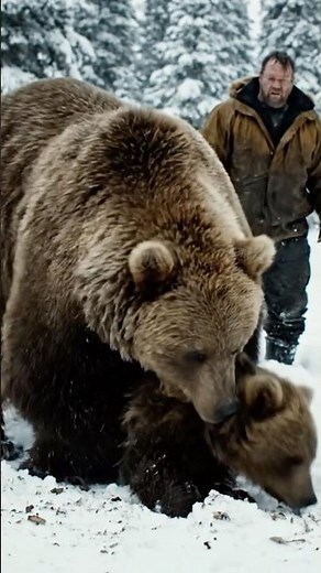 🐻 Mother Bear Chases Man for Help Saving Her Cub Stuck in Mud Pit