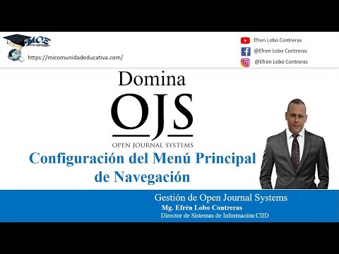Clase 9: Configuración del menú Principal de OJS