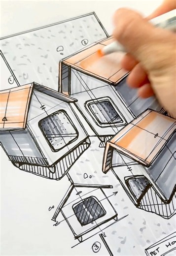 Pet House Design Sketch: Art & Industrial Design
