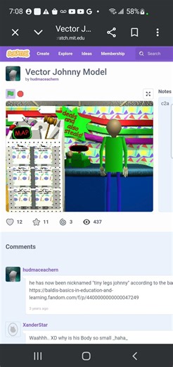 Baldi never gets an apple! #funny #johnny #baldi #animation #slap