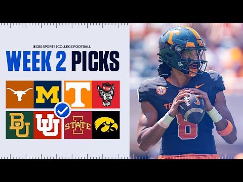 Picks for Top 25 games in College Football [Full Week 2 Predictions]