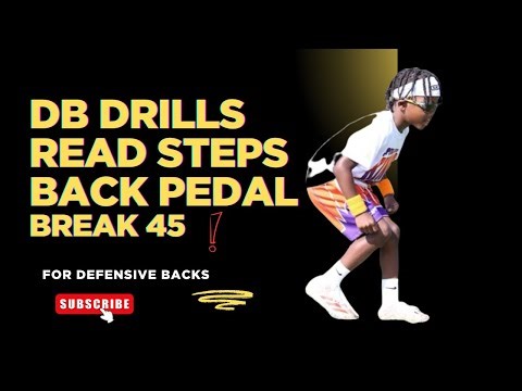 DB Drills | Read Step, Back Pedal & 45° Breaks for Defensive Backs