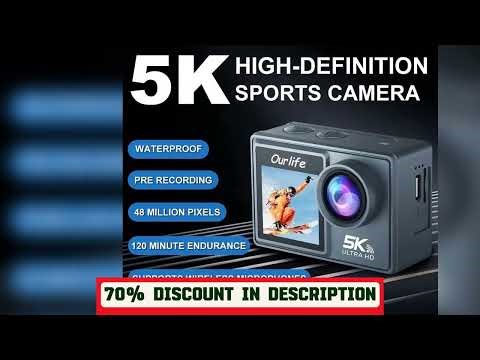 A must-have product #Ourlife MTR40 5K Action Camera 2" IPS Touch Screen 5X Zoom Action Cam 170Â° 3