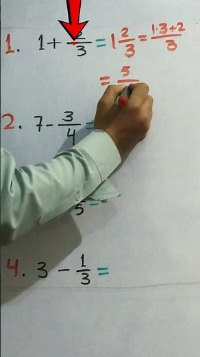 Addition & Subtraction of Fractions Made Easy! 🔥 Step-by-Step for Beginners #maths