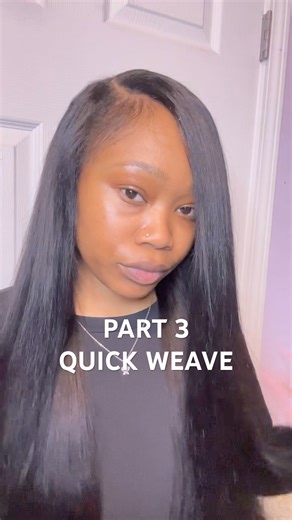 SIDE PART QUICK WEAVE PT.3 #sidepart #quickweave