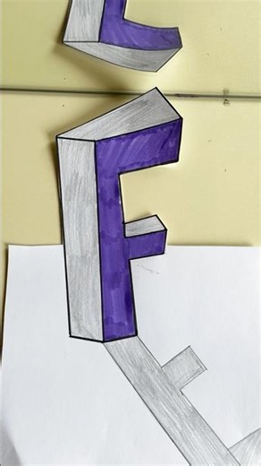Amazing "J, F, G" Letter Transformations3D Illusion Shorts #3DLetters#IllusionDrawing #Shorts