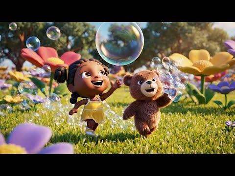 Five Little Toy Bubble Machines Puffing Fun | Nursery Rhymes for Kids & Baby Songs