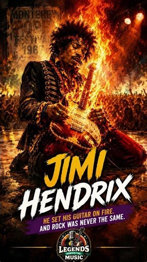 The Night Jimi Hendrix Shocked The World 🔥 #rockhistory #jimihendrix #guitarlegends #ClassicRock